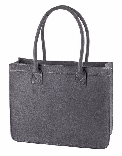 Halfar Shopper in Feltro Modernclassic con Scomparto Oggetti di Valore, Anthracite 37 x 30 x 12 cm, HF7556