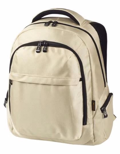 Halfar Sac à Dos Notebook Mission avec Compartiment Matelassé, Beige 30 x 43 x 14 cm, HF7798