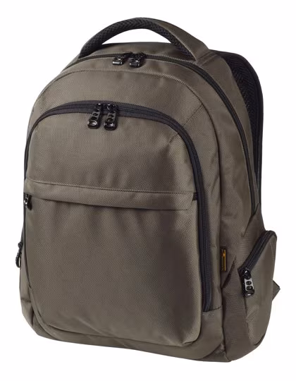 Halfar Notebook-Rucksack Mission mit gepolstertem Fach, Taupe 30 x 43 x 14 cm, HF7798
