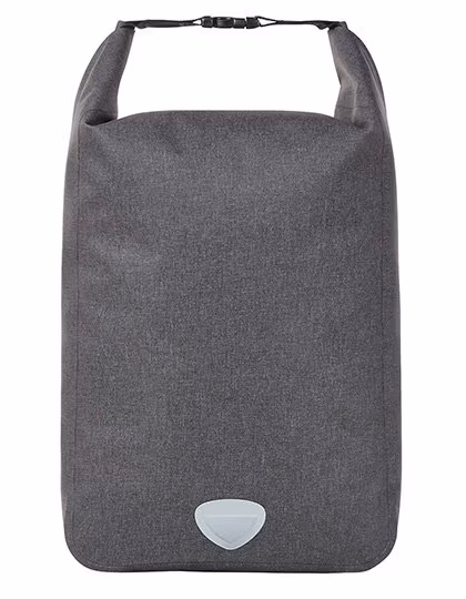 Halfar Fahrradtasche mit Rolltop und Laptop-Inlay, Grey Melange 29 x 36 x 14 cm, HF8011