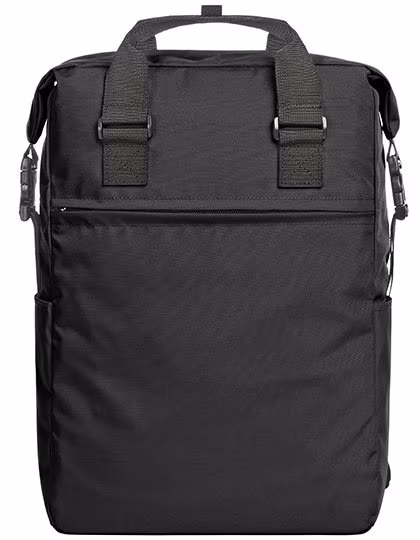 Halfar Notebook-Rucksack Daily aus rPET-Material, Black 30 x 42 x 12 cm, HF8016