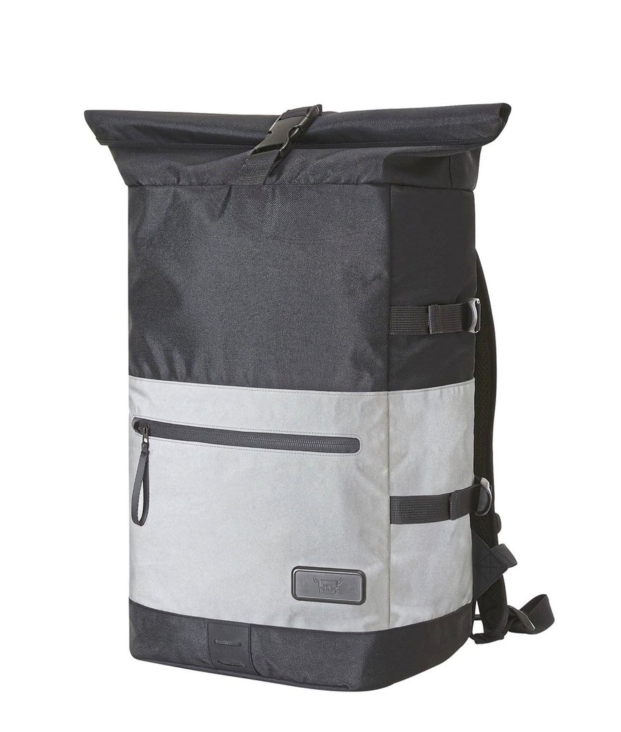 Halfar Reflex Notebook Backpack with Roll-Top, Black 30 x 44 x 18 cm, HF8018