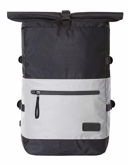 Halfar Reflex Notebook Backpack with Rolltop, Black 30 x 44 x 18 cm, HF8018