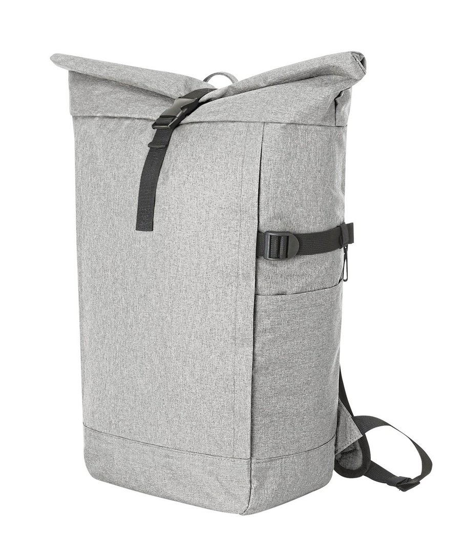 Halfar Notebook-Rucksack Circle aus RPET mit Polsterung, Black Melange 35 x 47 x 16 cm, HF8032