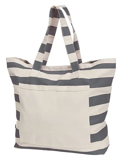 Halfar Large Cotton Shopper with Front Pocket, Anthracite 60 x 46 x 18 cm, HF9116