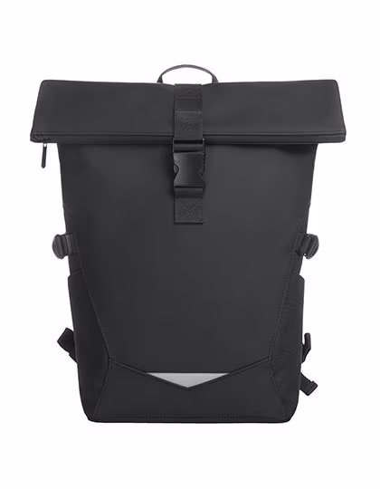 Halfar Notebook Rucksack Orbit mit Rolltop, Black 30 x 44,5 x 16 cm, HF9200