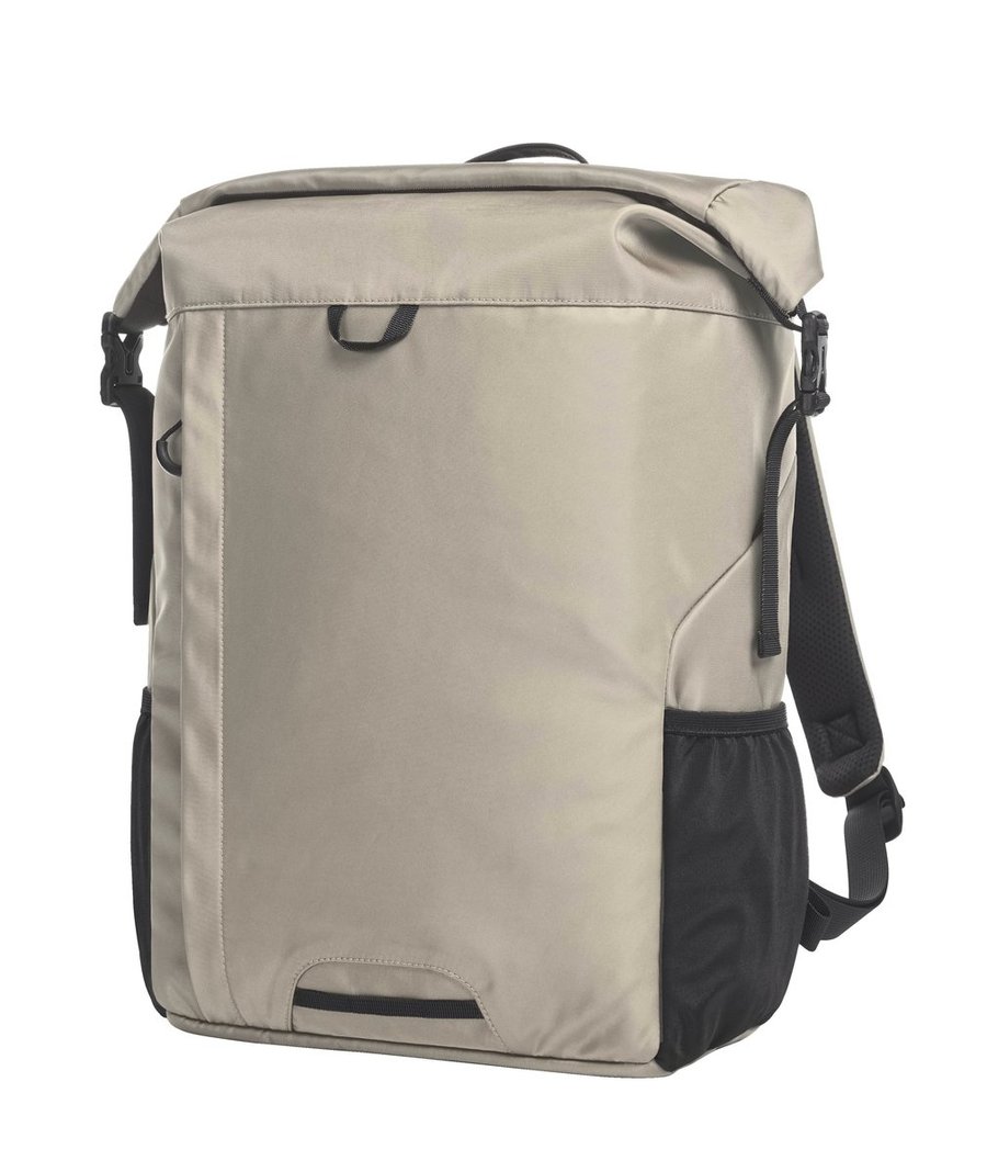 Halfar Mellow Rucksack aus rPET mit LED-Befestigung, Beige 31 x 40 x 15 cm, HF9201
