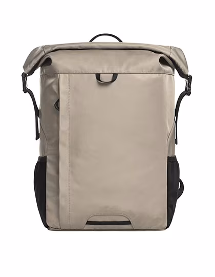 Halfar Sac à Dos Mellow en rPET avec Fixation LED, Beige 31 x 40 x 15 cm, HF9201
