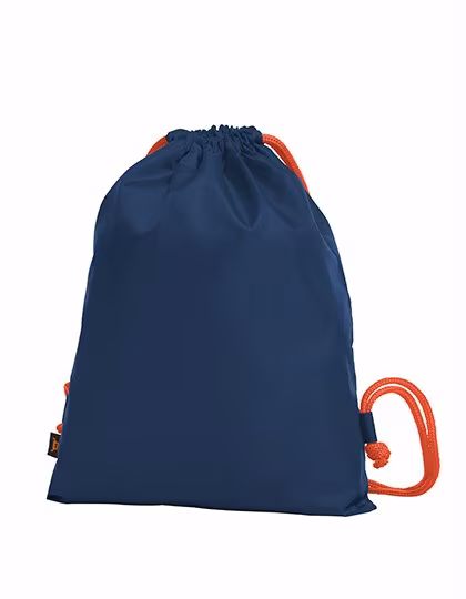 Halfar Colourful Taffeta Backpack with Drawstring, Navy/Red 33 x 42 cm, HFK3060