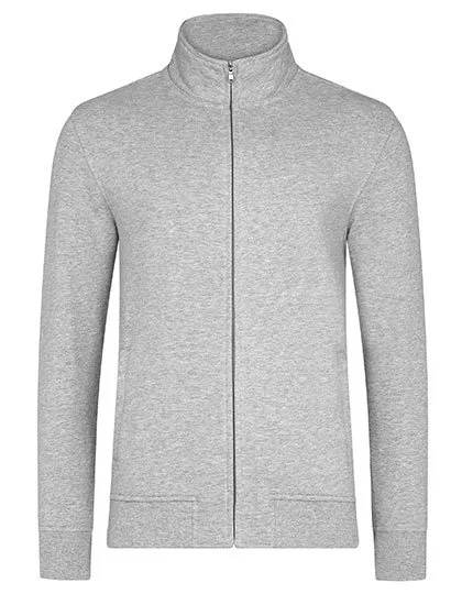 HRM Premium Sweatjacke mit Full-Zip für Herren, Grey Melange XL, HRM1001