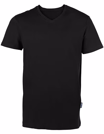 HRM T-Shirt Col V en Coton Bio pour Hommes, Black L, HRM102