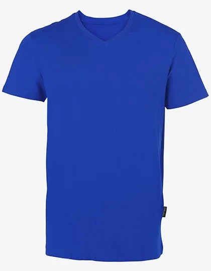 HRM V-Ausschnitt T-Shirt Bio-Baumwolle für Herren, Royal Blue XL, HRM102