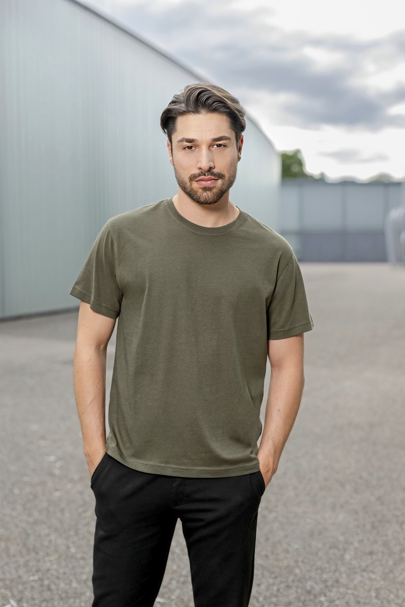 HRM Rundhals-T-Shirt aus Bio-Baumwolle für Herren, Black XS, HRM103