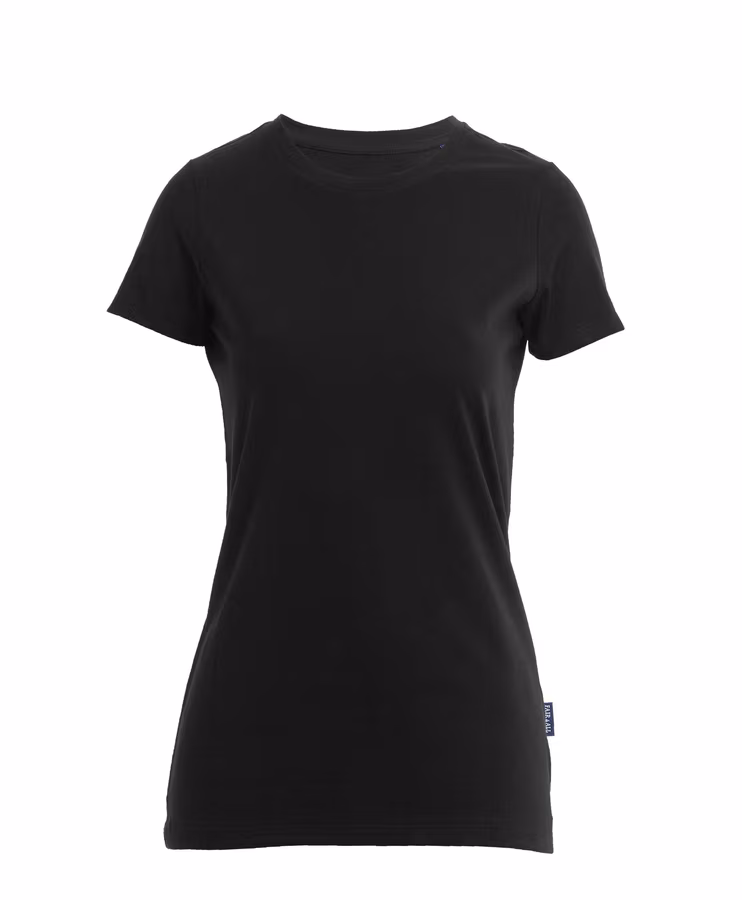 HRM T-Shirt Luxury Col Rond en Coton Bio pour Femmes, Black XS, HRM201