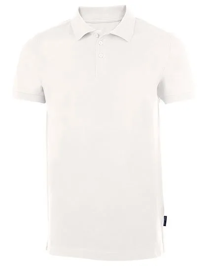 HRM Heavy Stretch Polo mit 3-Knopfleiste für Herren, White 5XL, HRM302