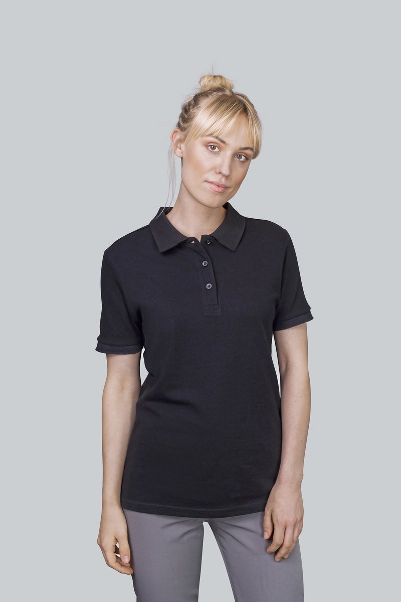 HRM Polo aus feinmaschigem Piqué für Damen, White XL, HRM601