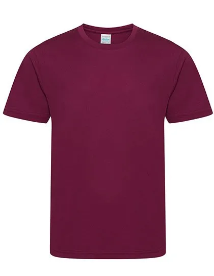 Just Cool Kurzarm-T-Shirt mit UV-Schutz für Kinder, Burgundy 3/4 (XS), JC001J