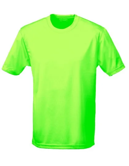 Just Cool Kurzarm-T-Shirt mit UV-Schutz für Kinder, Electric Green 9/11 (L), JC001J
