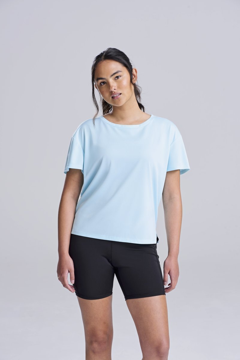 Just Cool T-Shirt mit offenem Rücken für Damen, Arctic White XS, JC013