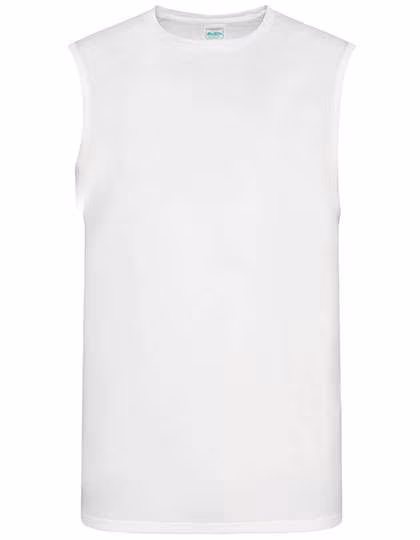 Just Cool Canotta Sportiva in Materiale Neoteric™ da Uomo, Arctic White S, JC022