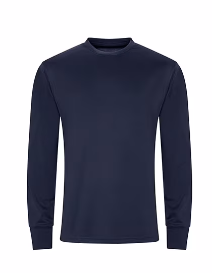 Just Cool Langarm Active T-Shirt mit Reißverschluss, French Navy L, JC023