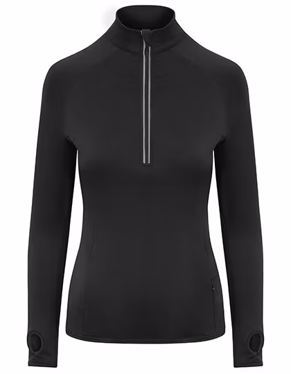 Just Cool Cool-Flex 1/2 Zip Top Slim Fit, Jet Black XS, JC035