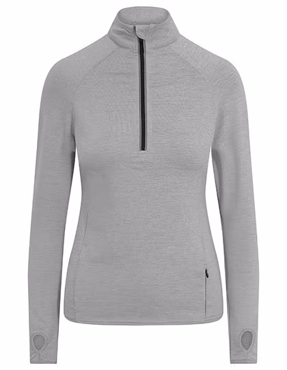 Just Cool Haut Cool-Flex 1/2 Zip coupe Slim Fit, Silver Grey S, JC035
