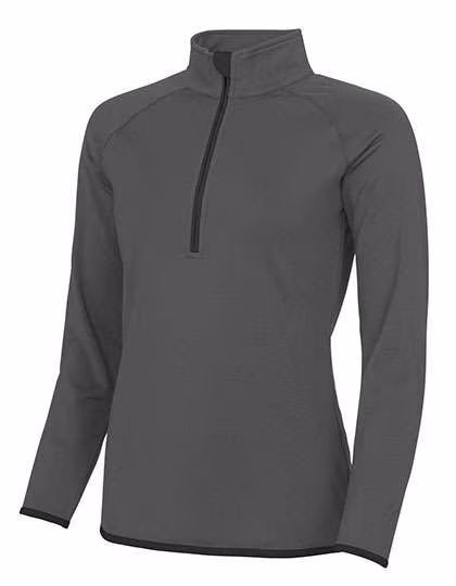 Just Cool Felpa con 1/2 Zip da Donna, French Navy/Arctic White XS, JC036