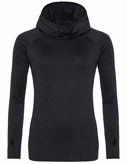 Just Cool Sportliches Langarmshirt mit Kapuze, Rasperry Melange L, JC038