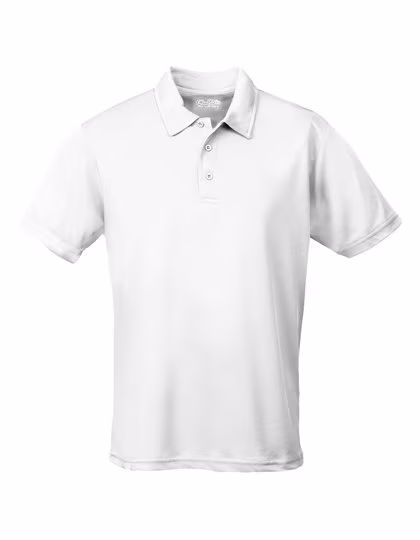Just Cool Short Sleeve Polo Shirt with Moisture Wicking, Arctic White 3/4 (XS), JC040J
