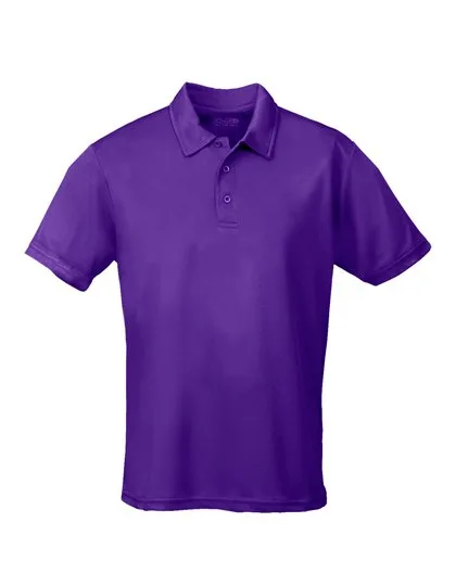 Just Cool Short Sleeve Polo Shirt with Moisture Wicking, Purple 7/8 (M), JC040J