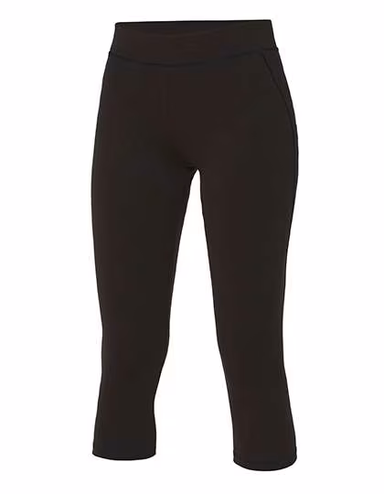Just Cool CoolFit Capri mit versteckter Schlüsseltasche, Jet Black XS, JC086