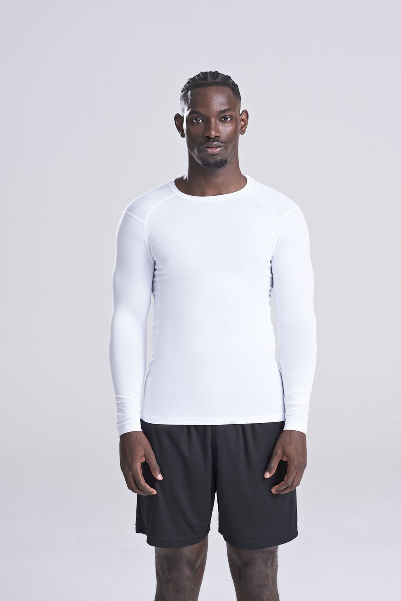 Just Cool Aktives Baselayer-T-Shirt aus Recyclingmaterial, Jet Black M, JC232