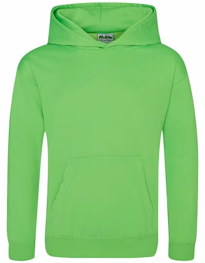 Just Hoods Electric Hoodie mit Kängurutasche für Kinder, Electric Green 5/6 (S), JH004K