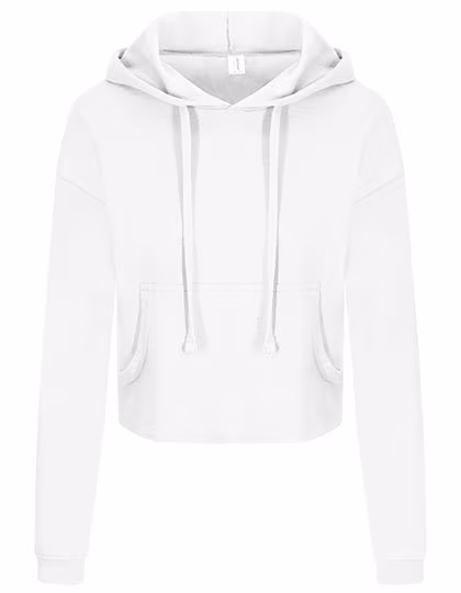 Just Hoods Cropped Hoodie mit Kängurutasche für Damen, Arctic White S, JH016