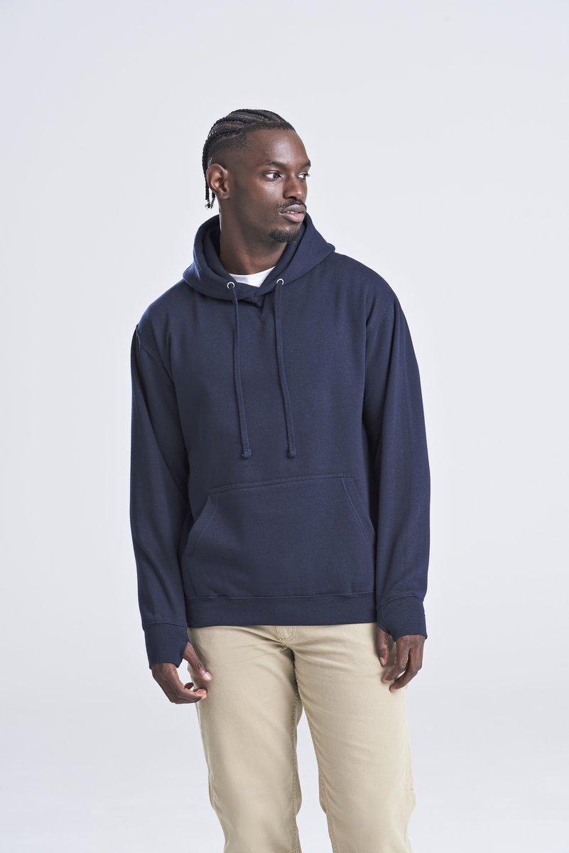 Just Hoods Street Hoodie mit versteckter Tasche, Charcoal (Heather) S, JH020