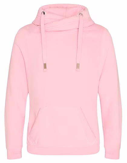 Just Hoods Cross Neck Hoodie mit Daumenlöchern, Digital Lavender L, JH021