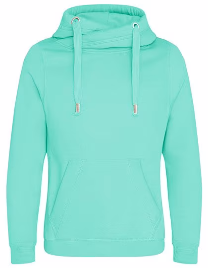 Just Hoods Cross Neck Felpa con cappuccio con Fori per Pollici, Peppermint M, JH021