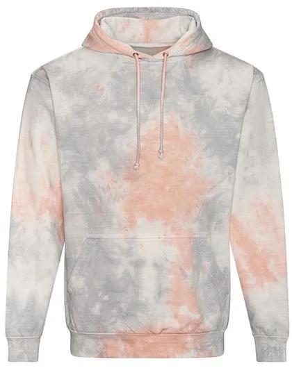 Just Hoods Tie-Dye Hoodie Grey Pink Marble S (JH022), JH022