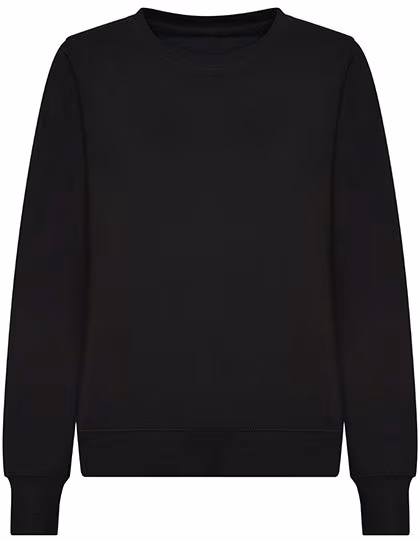 Just Hoods Sweatshirt mit Rundhalsausschnitt für Damen, Deep Black L, JH030F