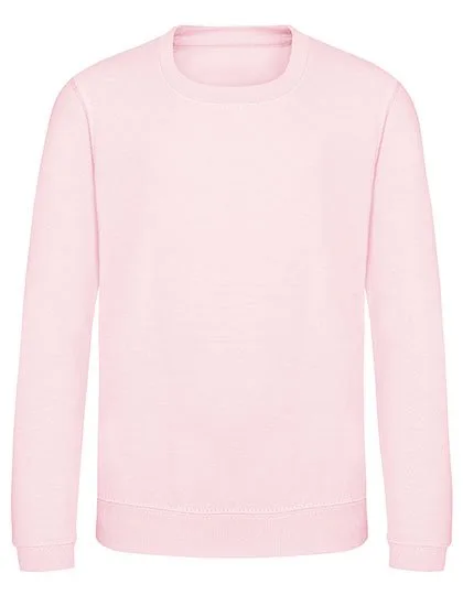 Just Hoods Kids' AWDis Sweat, Baumwollmischung, Rundhals, Baby Pink 12/13 (XL), JH030K