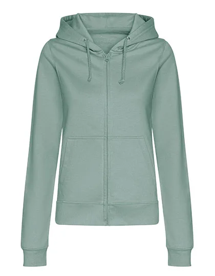 Just Hoods College Zoodie mit Reißverschluss für Damen, Dusty Green L, JH050F