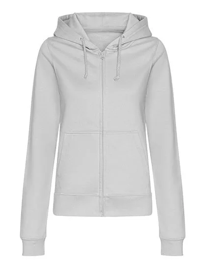 Just Hoods College Zoodie mit Reißverschluss für Damen, Heather Grey XS, JH050F