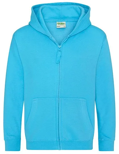 Just Hoods Kapuzen-Sweatjacke für Kinder mit Reißverschluss, Hawaiian Blue 9/11 (L), JH050K