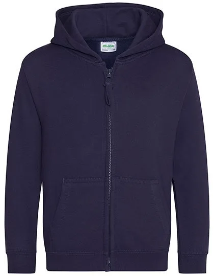 Just Hoods Kapuzen-Sweatjacke für Kinder mit Reißverschluss, New French Navy 7/8 (M), JH050K