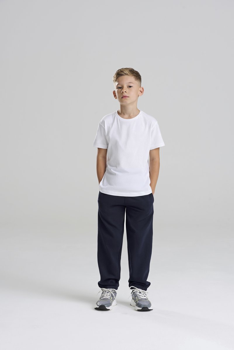 Just Hoods Cuffed Jogpants mit Seitentaschen für Kinder, Heather Grey 5/6 (S), JH072K