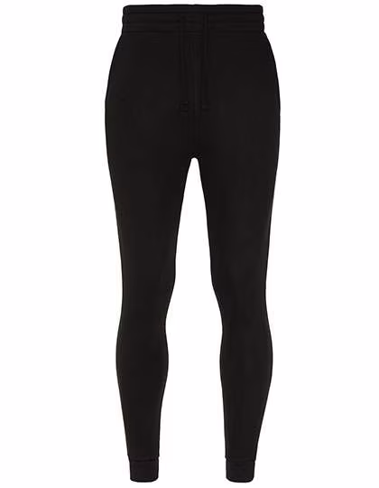 Just Hoods Tapered Track Pants mit gerippten Bündchen, Jet Black M, JH074