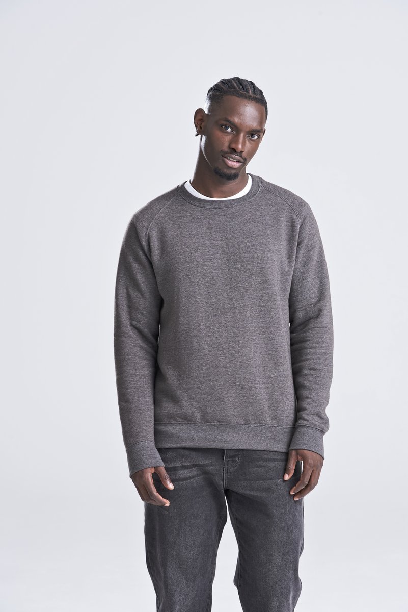 Just Hoods Graduate Heavyweight Sweatshirt mit Raglanärmeln, Arctic White XS, JH130