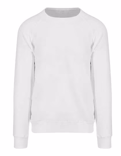 Just Hoods Sweat-shirt Graduate Heavyweight avec manches raglan, Arctic White XS, JH130