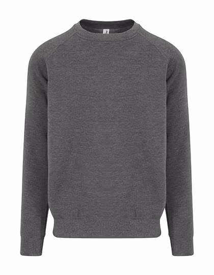 Just Hoods Graduate Heavyweight Sweatshirt mit Raglanärmeln, Charcoal (Heather) 3XL, JH130